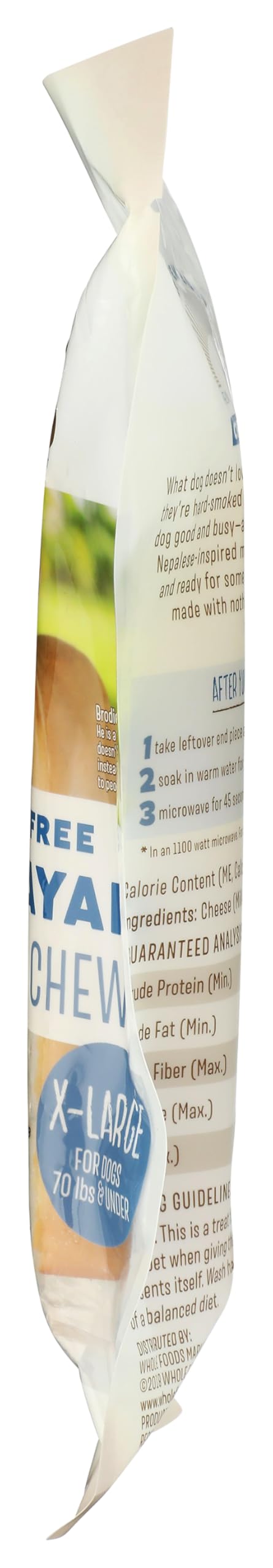 Whole Paws, Himalayan Yaky Dog Chew, Lactose & Grain Free, X-Large (For Dogs 70 lbs & Under), 5.5 Ounce
