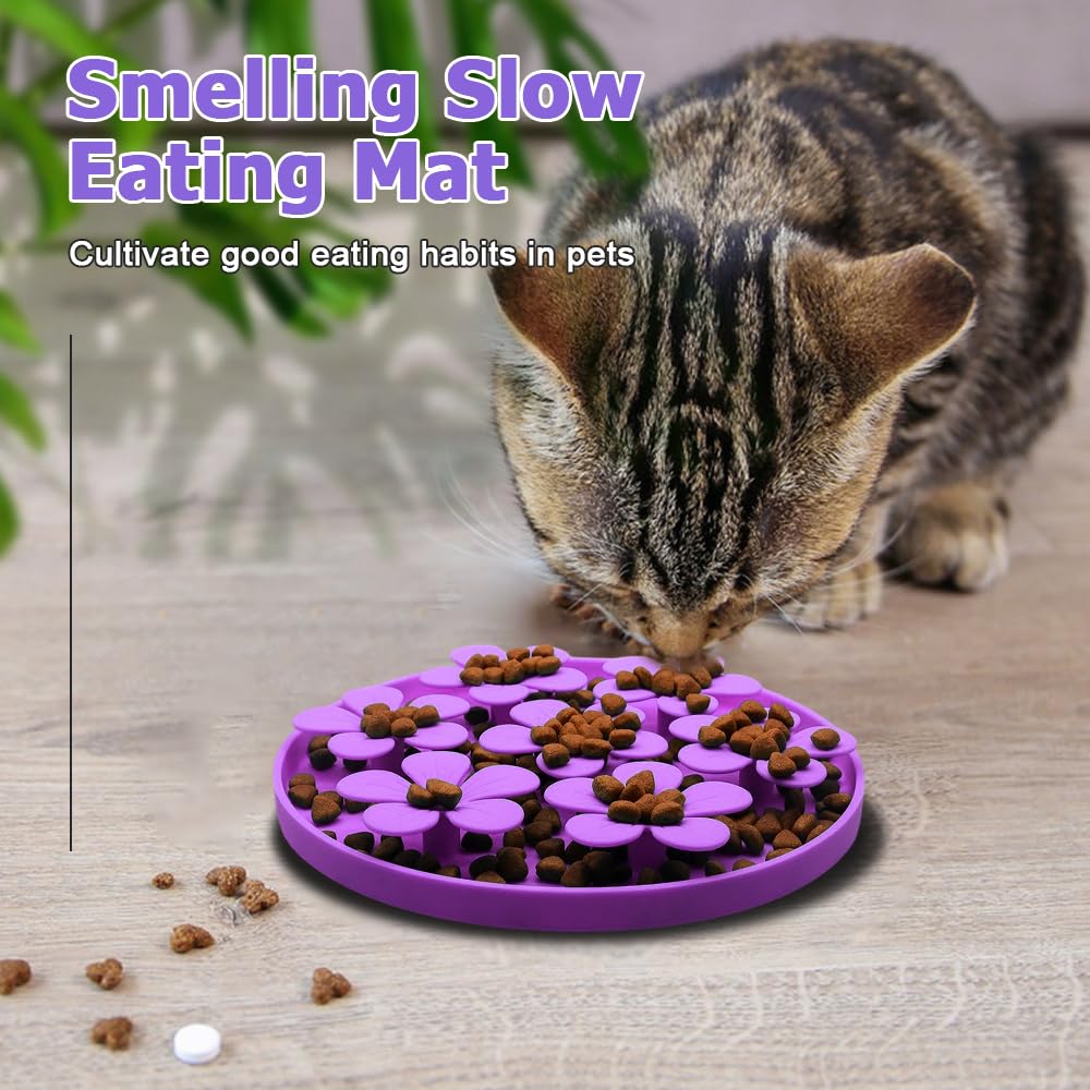 DONGKER Dog Snuffle Mat,Silicone Pet Smell Training Mat with Suction Cups & Leak-Proof Edge for Cat Dog Slow Eating Foraging
