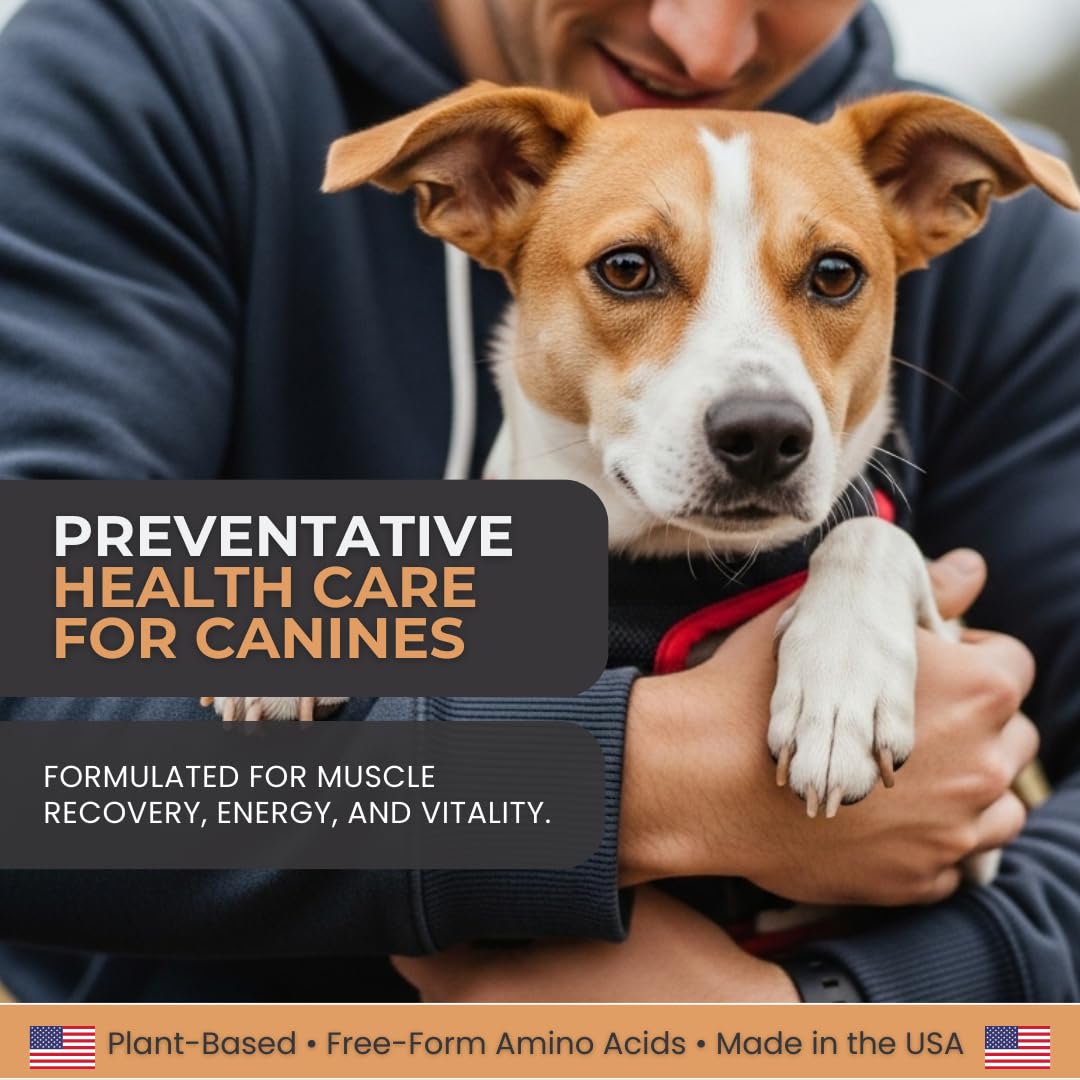 Thrive Daily - Amino Acids Supplement for Dogs - Supports Muscle Health, Energy, Healthy Joints, Skin & Coat - Suitable for Dogs All Ages & Sizes - 30 Soft Chews, 4.8oz