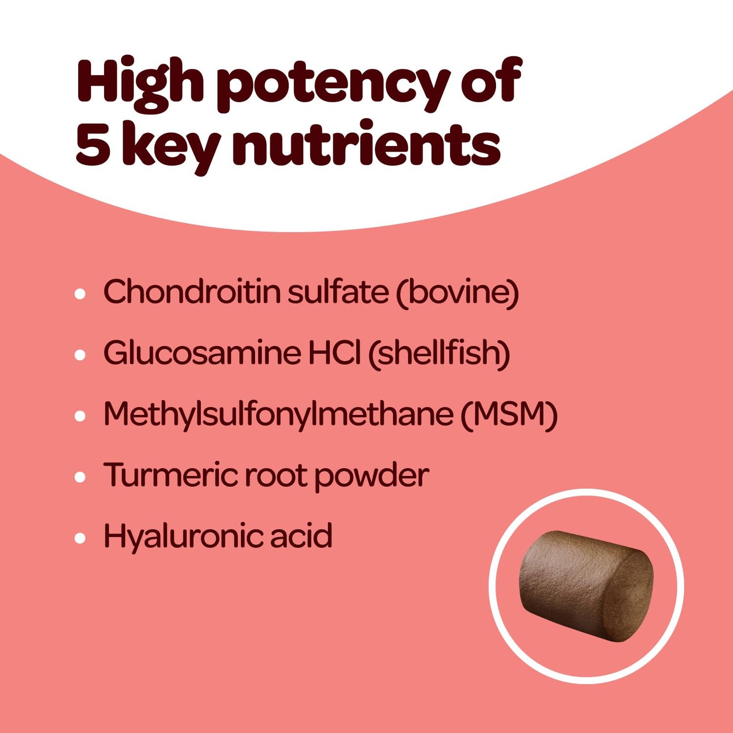 Hip and Joint Chews for Dogs | Dog Glucosamine Chews for Comfort & Mobility with Chondroitin MSM & Turmeric | Dog Joint Supplement for All Ages & Sizes | NASC Certified & Made in The USA | 60 Chews