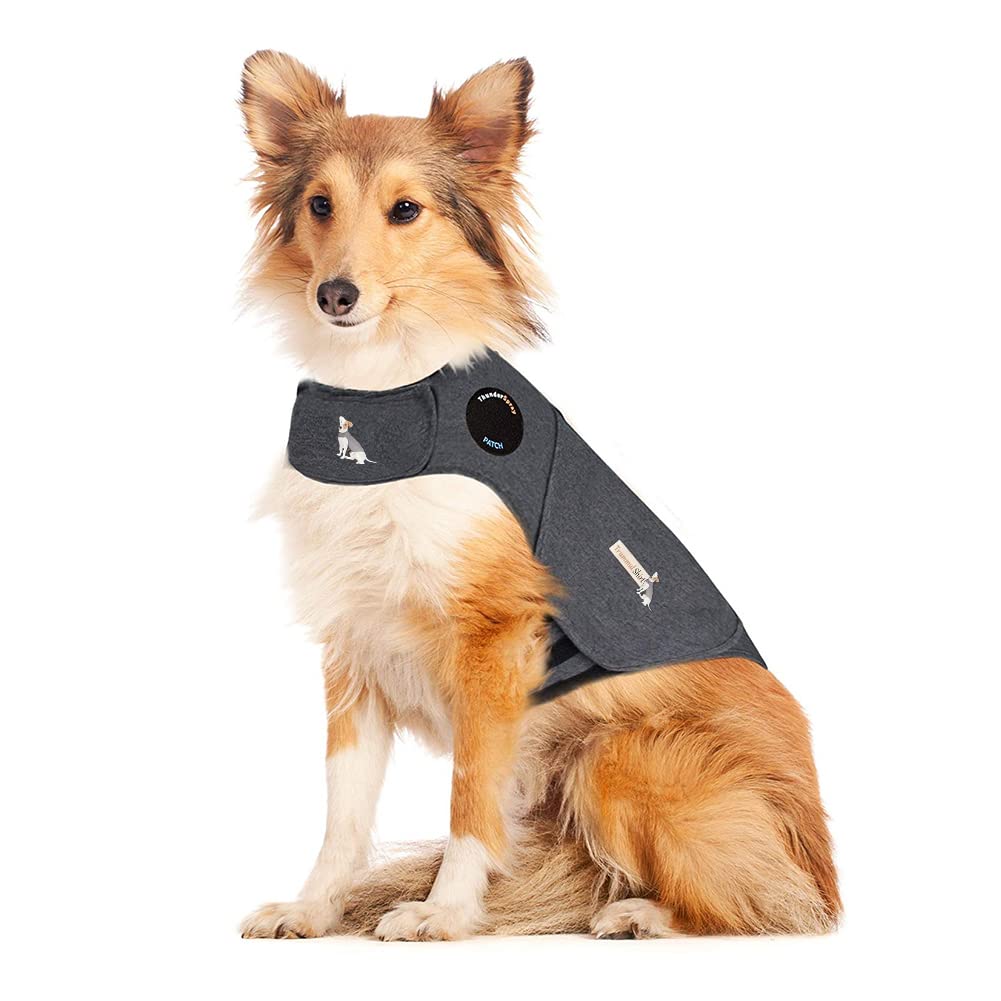 Generic Thunder Dog Anxiety Jacket Keep Calming Vest Reflective Coat (Small, Grey, Black)