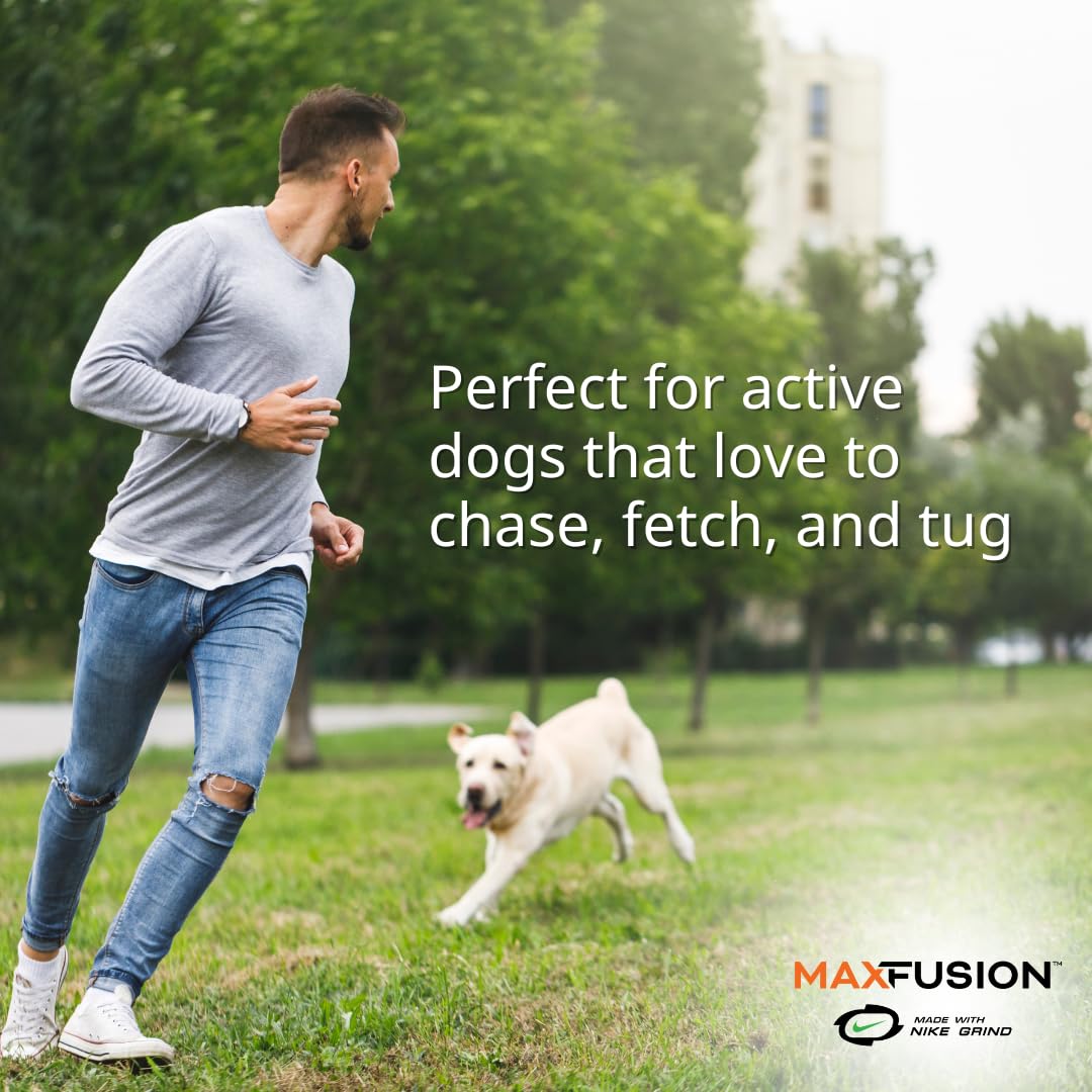 Arlee Home Fashions Max Fusion with Nike Grind, Tug of War Dog Toy for Chewers – XL Chew Toys for Large Dogs, Interactive Outdoor Puppy Toy for Teething, Play, Enrichment, Training & Dental Health