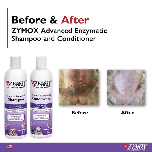 ZYMOX Advanced Enzymatic Leave-On Conditioner, 12oz. – for Pets & Animals of All Ages: Conditions, Detangles, Soothes, & Moisturizers Skin & Coat