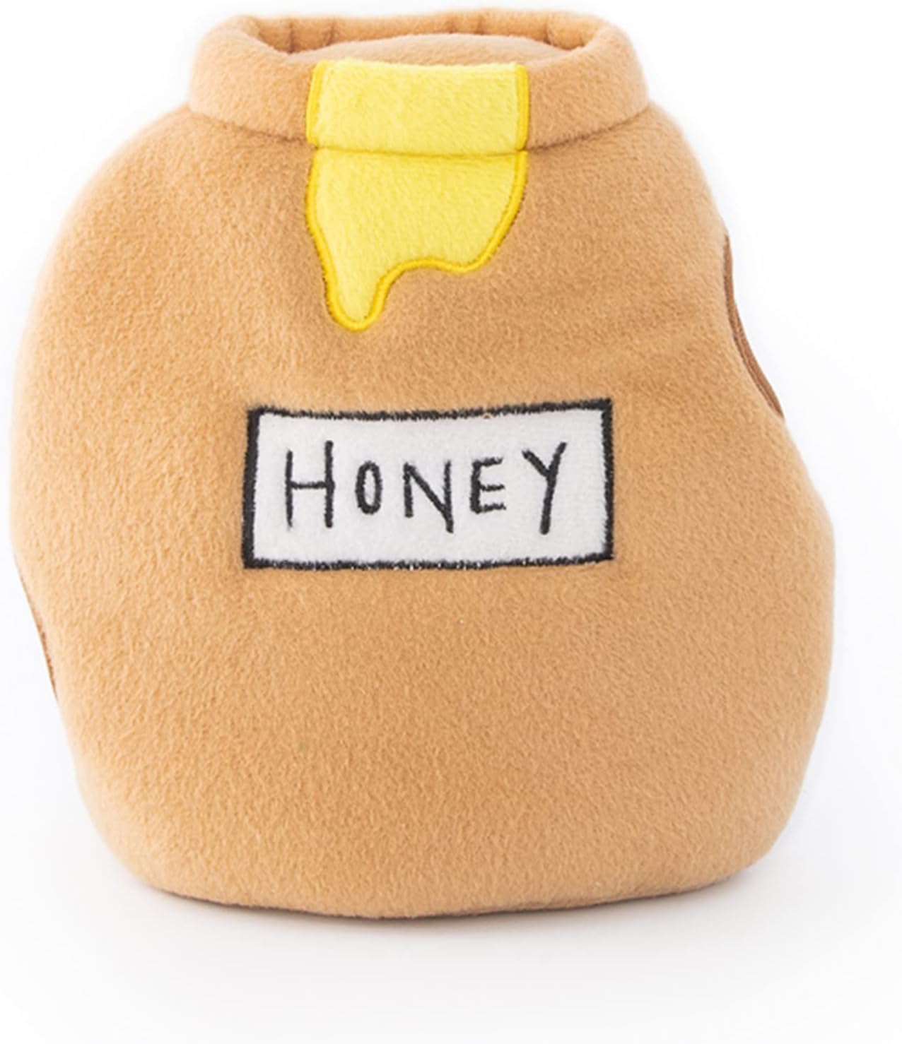ZippyPaws Burrow- Interactive Dog & Puppy Toys for Boredom, Stimulating Pet Products to Keep Them Busy, Hide & Seek Plush Puzzles, Squeaky Toy for Enrichment, for Small & Medium Dogs- Honey Pot
