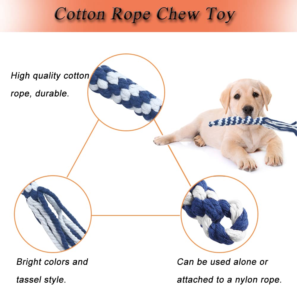 SYOOY Flirt Pole for Dogs, Interactive Dog Toys for Dog Chase and Tug of War, Dog Teaser Wand with 3 Fleece Rope Chew Toy, Pet Flirt Stick Pole for Small Medium Large Dogs Training Exercise