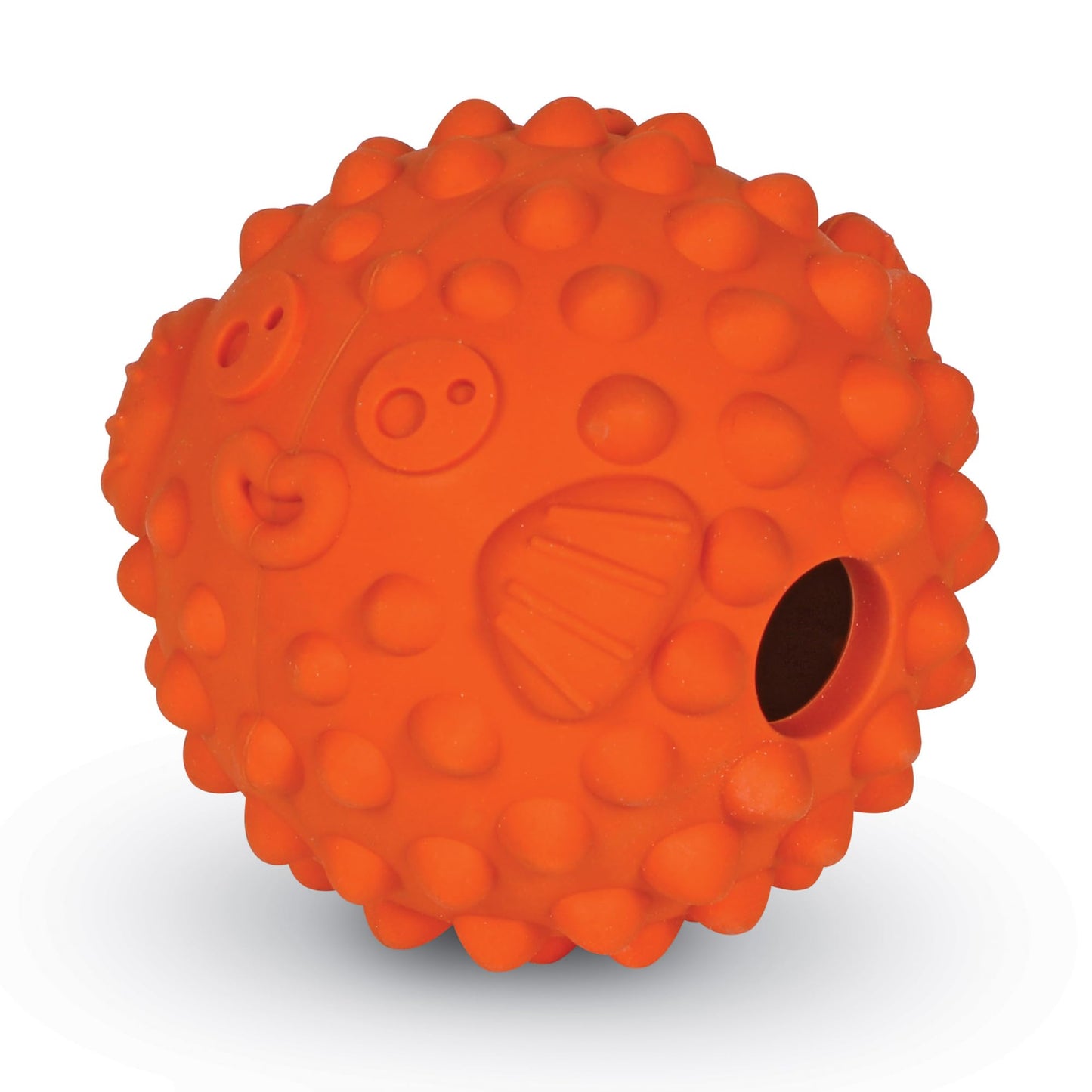 Brightkins Tough & Tumble Treat Dispenser Small Pufferfish - BPA Free Enrichment Dog Toys for Aggressive Play, Gift for Puppies