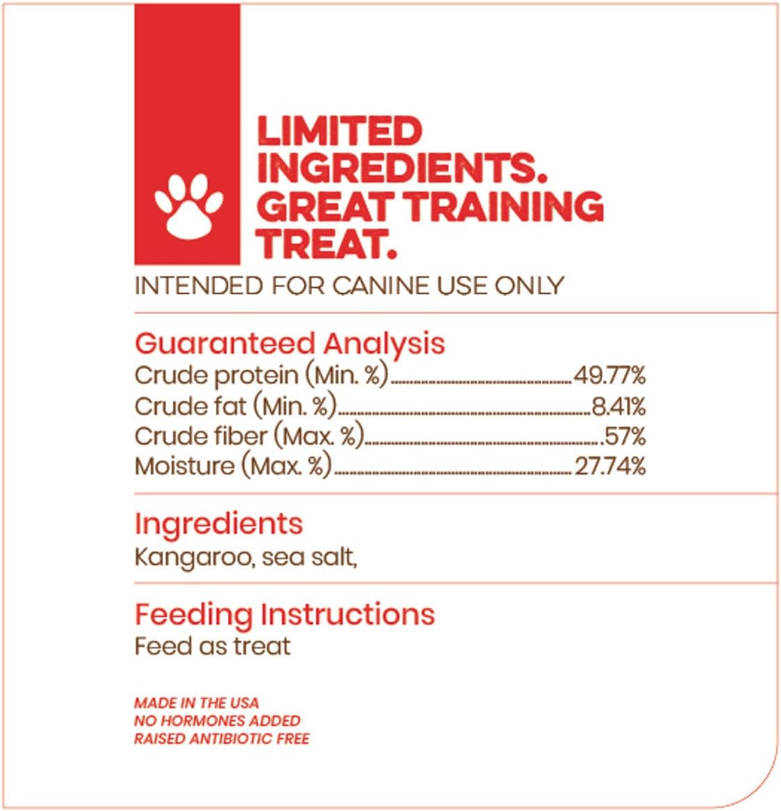 Scout & Zoe's 100% Kangaroo Dog Treats: No Fillers, No Carbohydrates or Grain, No Preservatives, Only a Touch of Sea Salt - Crafted with Love, All Natural Dog Treats Made in USA