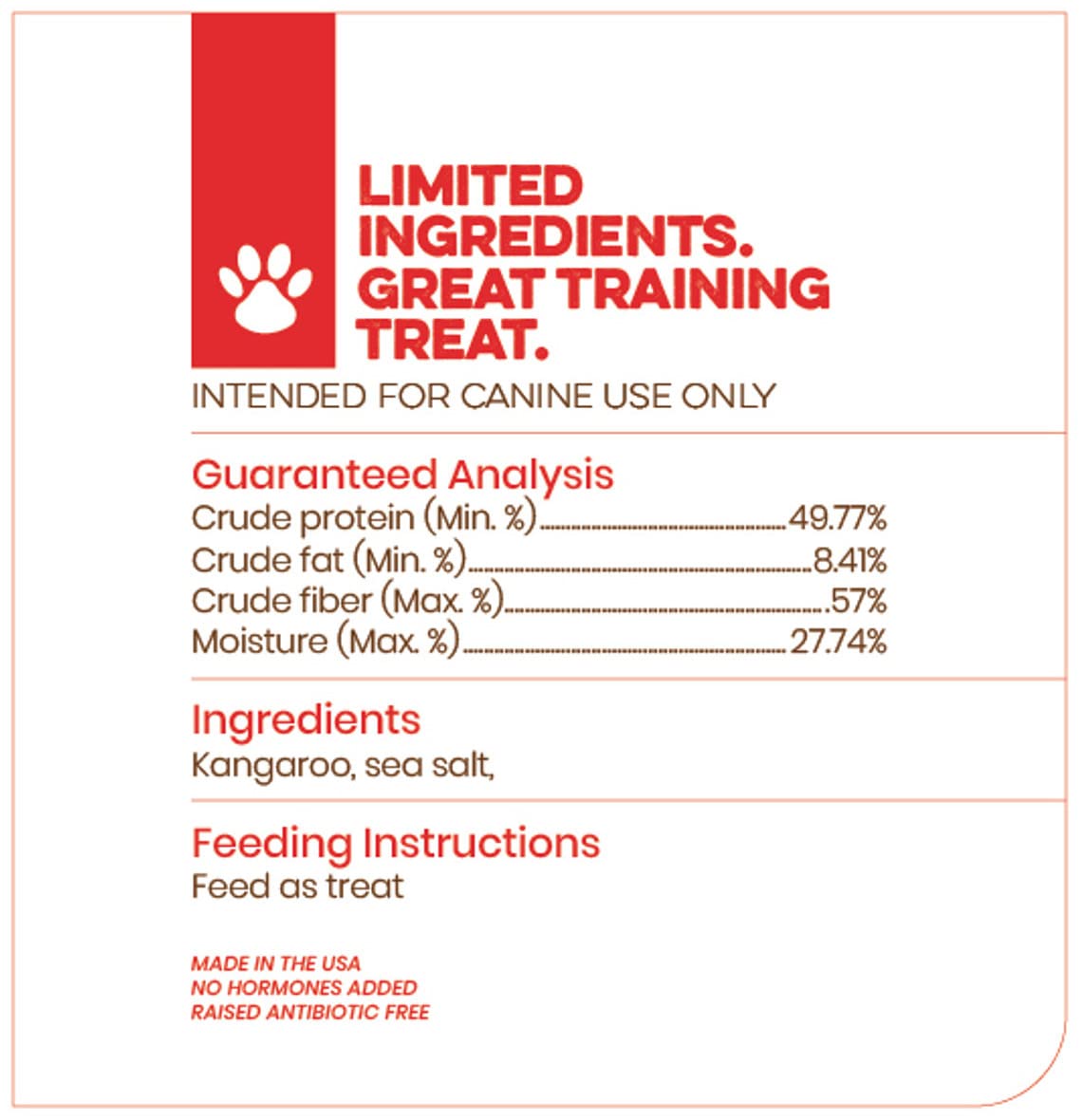 Scout & Zoe's 100% Kangaroo Dog Treats: No Fillers, No Carbohydrates or Grain, No Preservatives, Only a Touch of Sea Salt - Crafted with Love, All Natural Dog Treats Made in USA