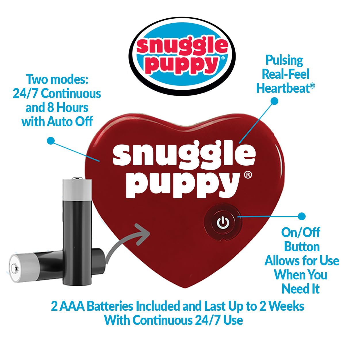 Original Snuggle Puppy Toys - Heartbeat Puppy for Dogs - Pet Anxiety Relief and Calming Aid - Comfort Dog Toys for Behavioral Training