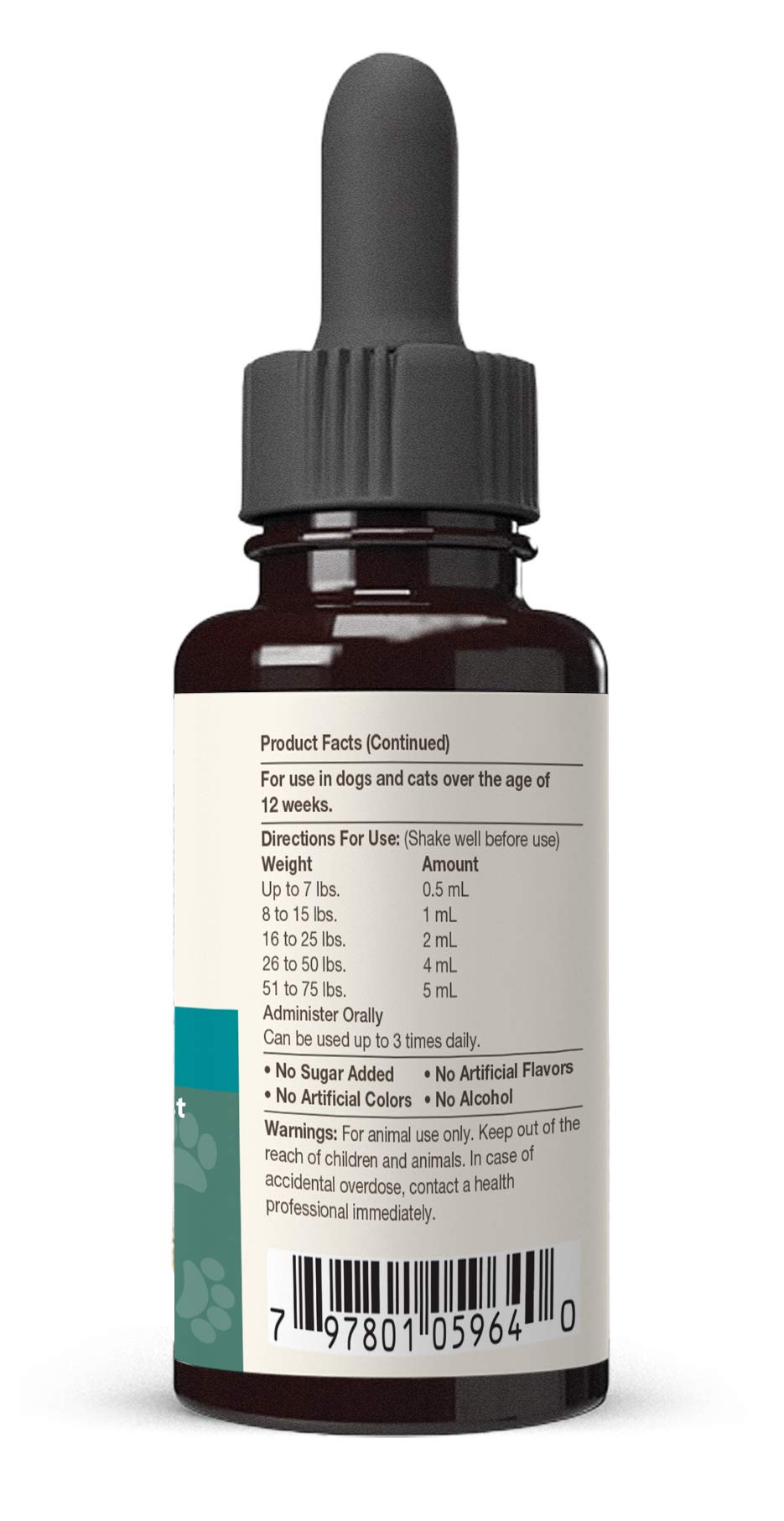 NaturVet – Hemp Quiet Moments Calming Drops - 4 oz – Enhanced with Hemp Seed Oil, L-Tryptophan & Ginger – Helps Reduce Stress & Promote Relaxation – for Dogs & Cats