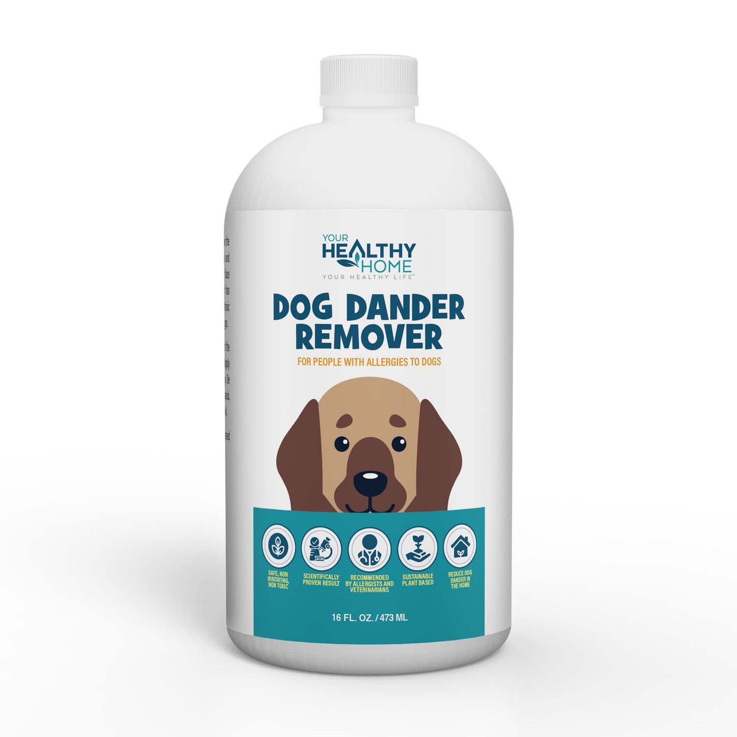 YourHealthyHome Dog Dander Remover & Allergy Relief Spray|All Natural Effective Treatment for Dog Allergies| Aloe Vera Free, Cruelty Free & Made in USA (16oz)