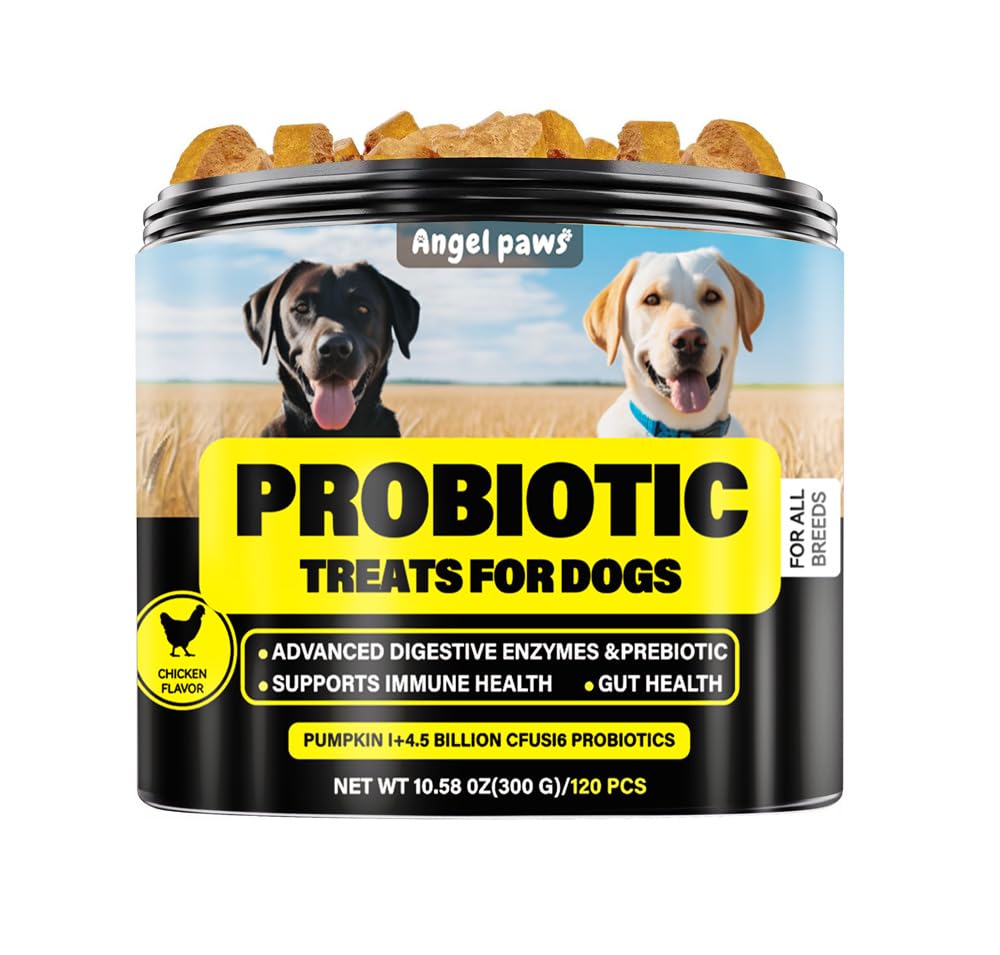 Probiotics for Dogs - Grain Free Digestive Support for Gut Health & Skin Comfort - Delicious Soft Treats with Prebiotics for Puppy, Adult & Senior Dog