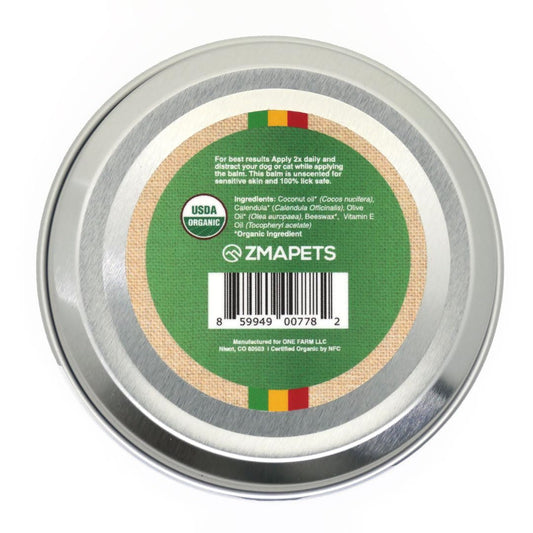 ZMA PETS Ziggy Marley's Paw Balm for Dogs – USDA Organic Topical Protect, Soothe, and Heal Dry Cracked Paw Pads – Made with Coconut Oil, Calendula, Beeswax, and Vitamin E- 2 oz