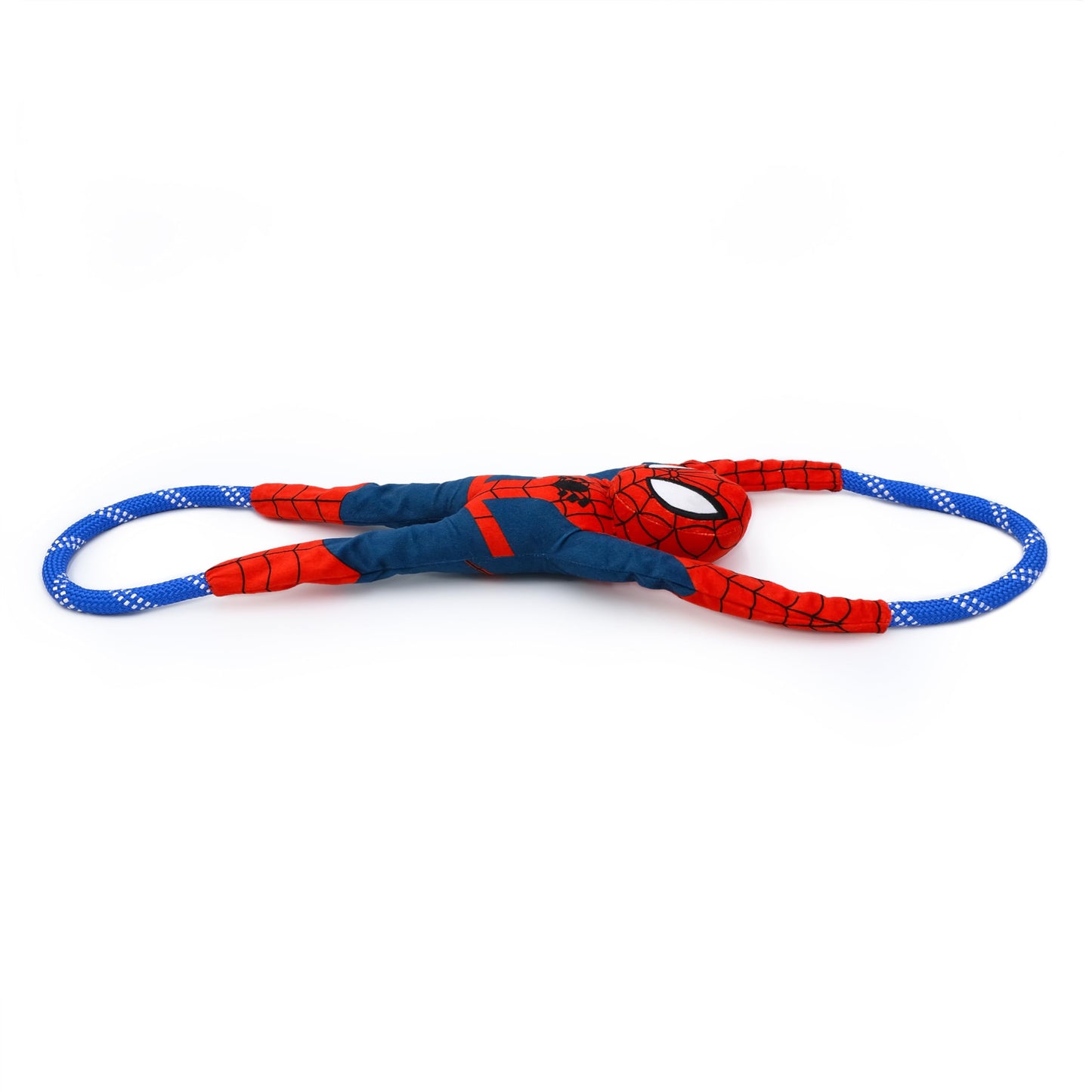 ZippyPaws Marvel RopeTugz - Durable Rope Tug of War Dog Toy, Squeaky Chew Toy for Small, Medium, & Large Breed Dogs & Puppies - Spider-Man
