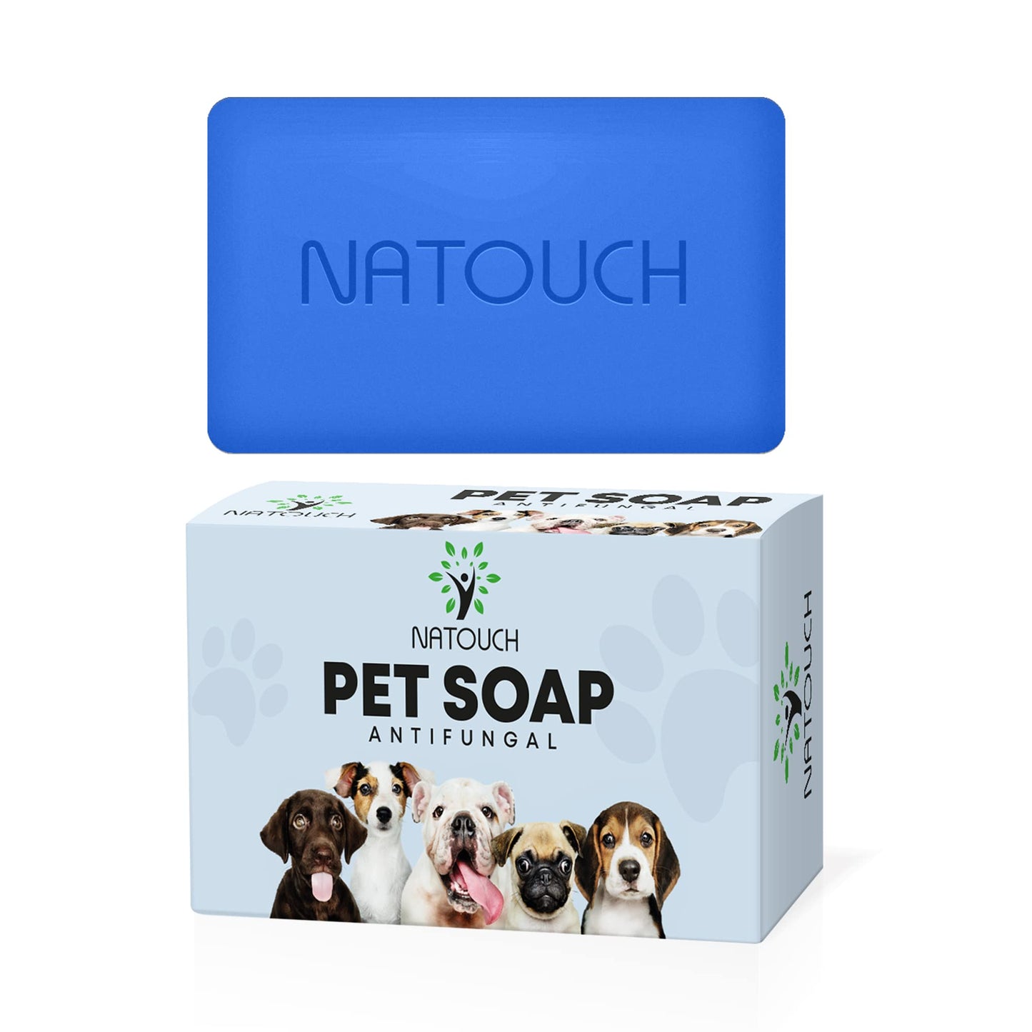 Natouch Antifungal Soap for Dog, Dog Shampoo for Allergies and Itching, Natural Soap Bar with Tea Tree Oil, and Lavender Oil, Helps with Infections & Fungus Irritation Itching