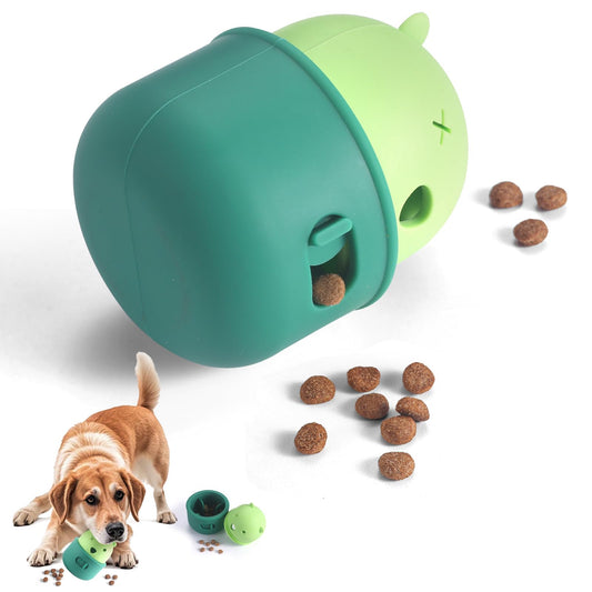 Silicone Dog Slow Feeder Toy - Interactive Puzzle Feeder & Food Dispenser for Small & Large Dogs - Enrichment Toys for Mental Stimulation - Fun Puppy Chew Toys & Cat Treat Dispenser to Keep Pets Busy