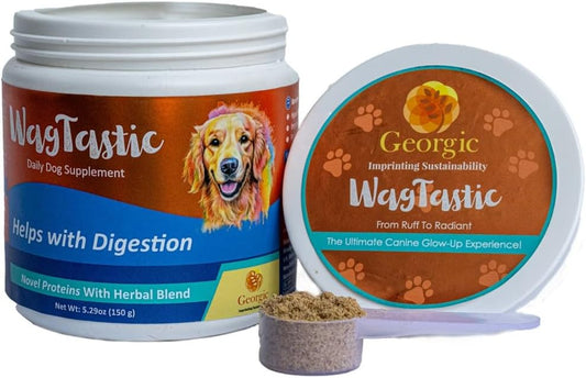 Wagtastic Dog Multivitamin Powder – Natural Superfood & Herbal Blend with Seaweed, Omega 3, Ashwagandha, Turmeric, Flaxseed – Supports Digestion, Immunity, Skin, Coat & Overall Health