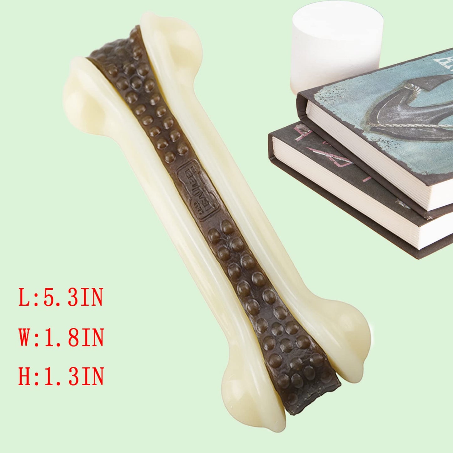 BETTEPROD Dog Chew Toys for Aggressive Chewers Large Breed, 3 Pack Real Beef Flavor,Indestructible Dog Teething Chew Toys for Large/Medium/Small Puppies,Tough Pet Toy with Durable Nylon