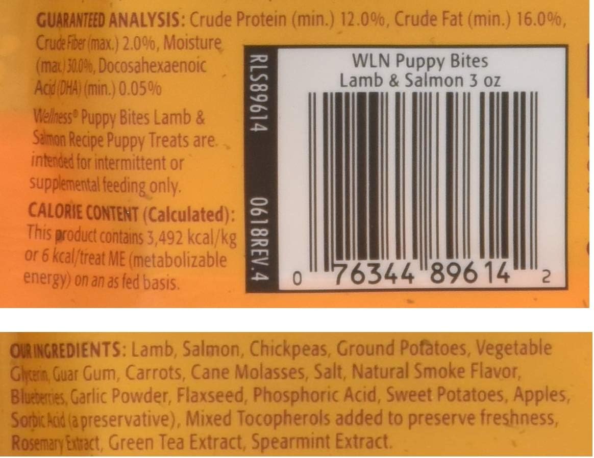 Wellness Natural Pet Food Grain Free Puppy Training Treats, 2 Pack