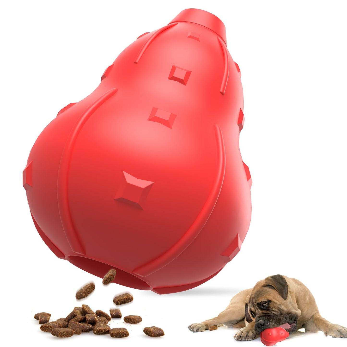 NOUGAT Dog Toy for Aggressive Chewers - Dog Chew Treat Toys Natural Rubber - Interactive Dog Toy for Small Medium Large Milk Flavor