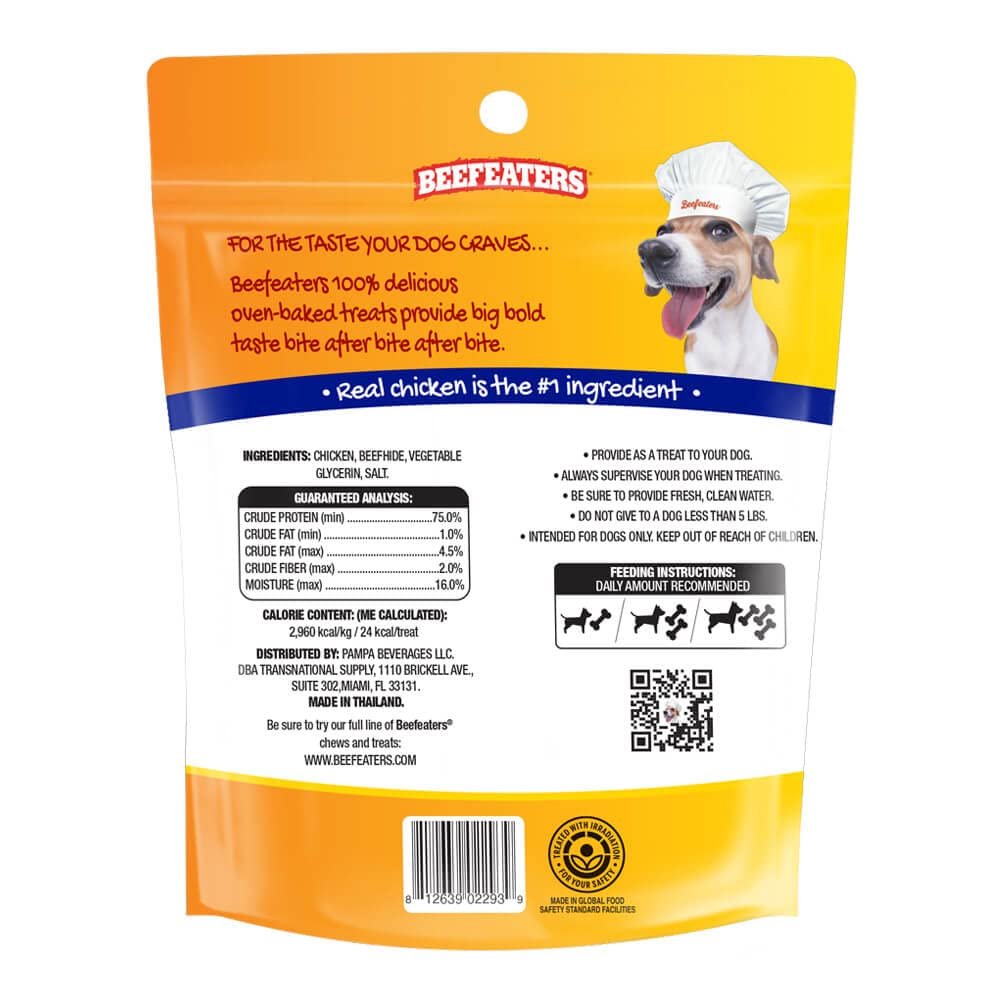 Beefeaters Dog Treats - Beefh 5in Twist with Chicken 26oz | Dog Food High Protein, Low Fat, Enriched with Vitamins & Minerals | Promotes Clean Teeth | Dog Training Treats for All Dog Sizes (Pack of 2)