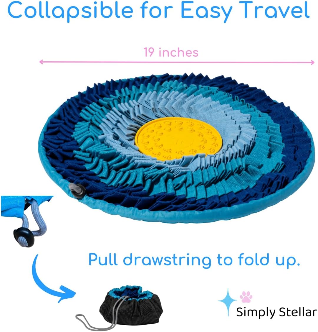 Simply Stellar Snuffle Mat for Dogs, Lick Mat for Dogs, 2 in 1 Dog Sniffing Mat and Lick Mat Combo, Pet Enrichment Toy Puzzle, Slow Feeder, Portable, Non-Slip