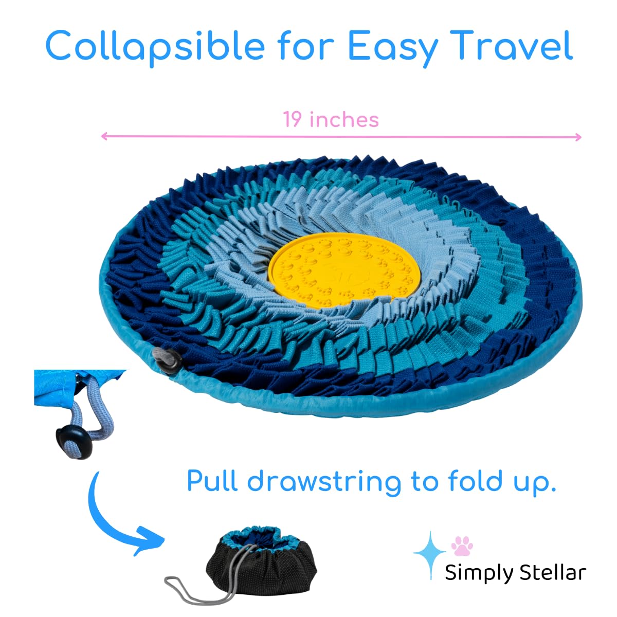 Simply Stellar Snuffle Mat for Dogs, Lick Mat for Dogs, 2 in 1 Dog Sniffing Mat and Lick Mat Combo, Pet Enrichment Toy Puzzle, Slow Feeder, Portable, Non-Slip