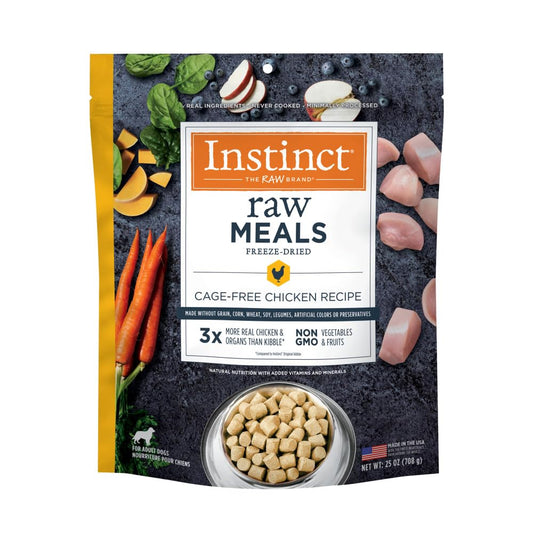 Instinct Freeze Dried Raw Meals, Natural Dry Dog Food, Grain Free - Cage Free Chicken, 25 oz. Bag