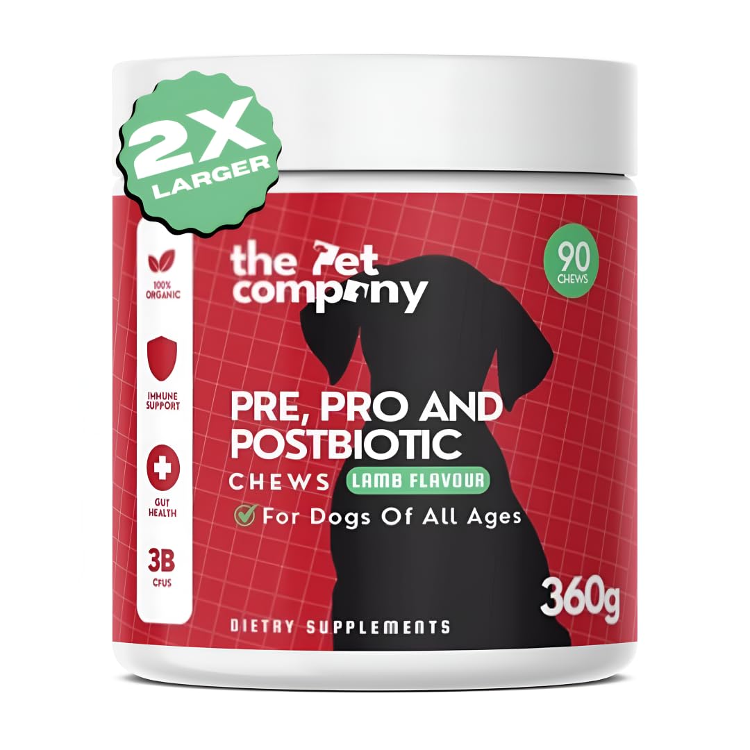 TPC Probiotics for Dogs, 90 Soft Chews – Dog Probiotics with Digestive Enzymes & Prebiotics – Supports Gut Health, Diarrhea & Bowel Support, Seasonal Allergies – Pet Supplement