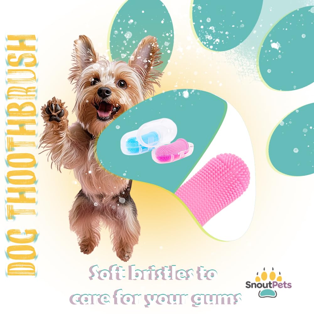 Cylindrical dog toothbrush for Dogs–the Easy to Use Dog Tooth Brushing Kit, With of Toothbrush for Dogs you will get the Hygiene, Takes Care of Teeth and Gums, Ideal for Pets of All Ages-2 Pack