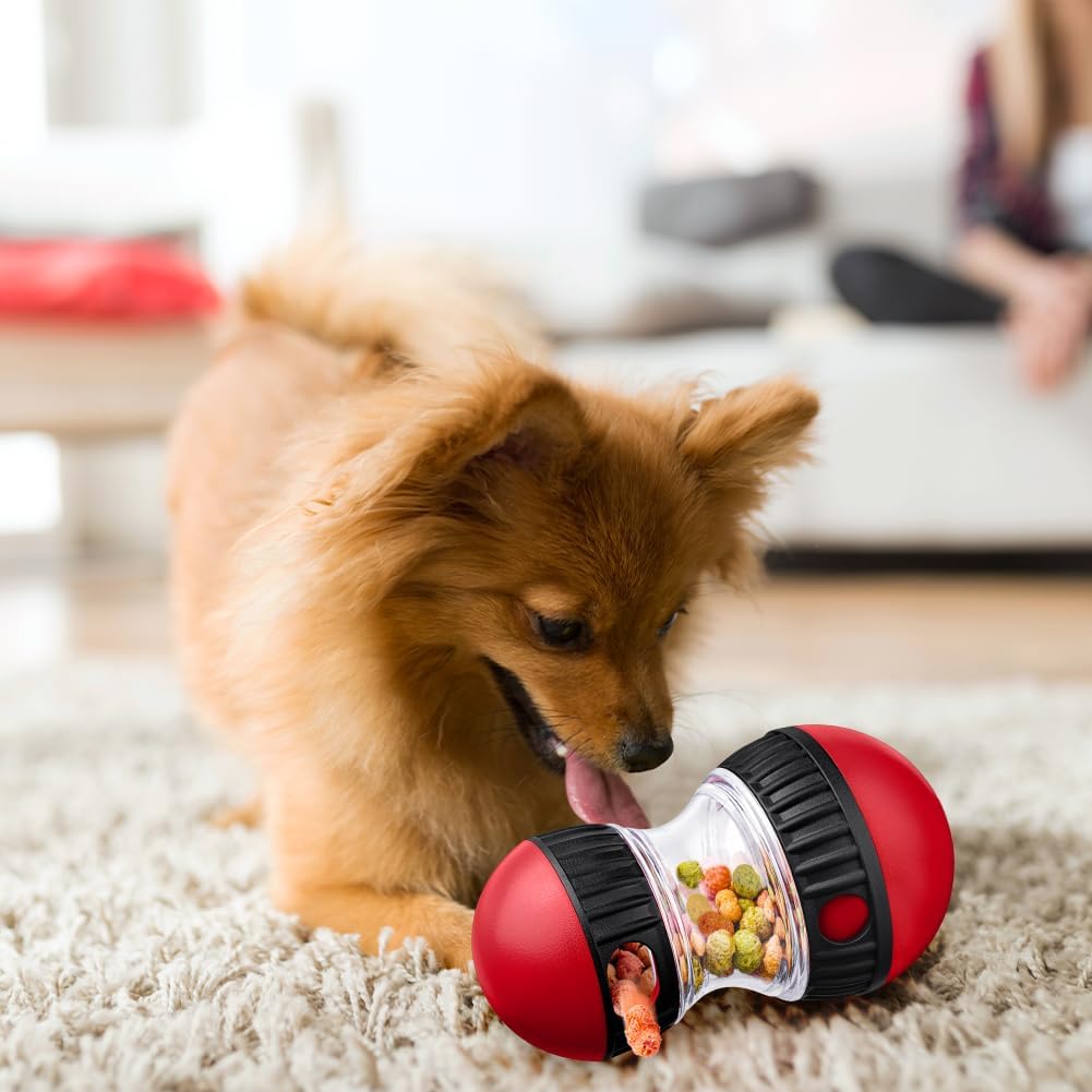 OSDUE Dog Food Puzzle Toys, Interactive Treat Dispensing Dog Toys, Adjustable Slow Feeder Ball to Keep Them Busy and Mentally Stimulated, Great for Large/Small Aggressive Chewers Dog Breeds Pet Gifts
