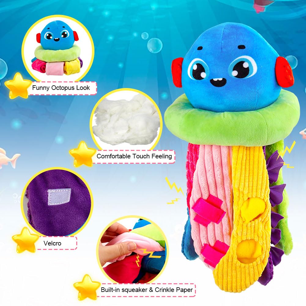 AWOOF Squeaky Dog Puzzle Toys Interactive Plush Dog Toys Snuffle Mat for Small & Medium Dogs, Training Toys Foraging Instinct Training Puppy Toys