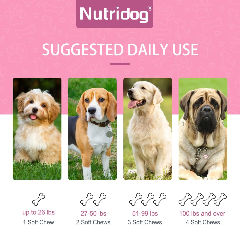 NutriDog No Poo Chews for Dogs - 120 Ct Chicken Flavor - Coprophagia & Stool Eating Deterrent with Probiotics, Digestive Enzymes & Breath Aid - Stop Dog Poop Eating - Gut Health (Chicken)