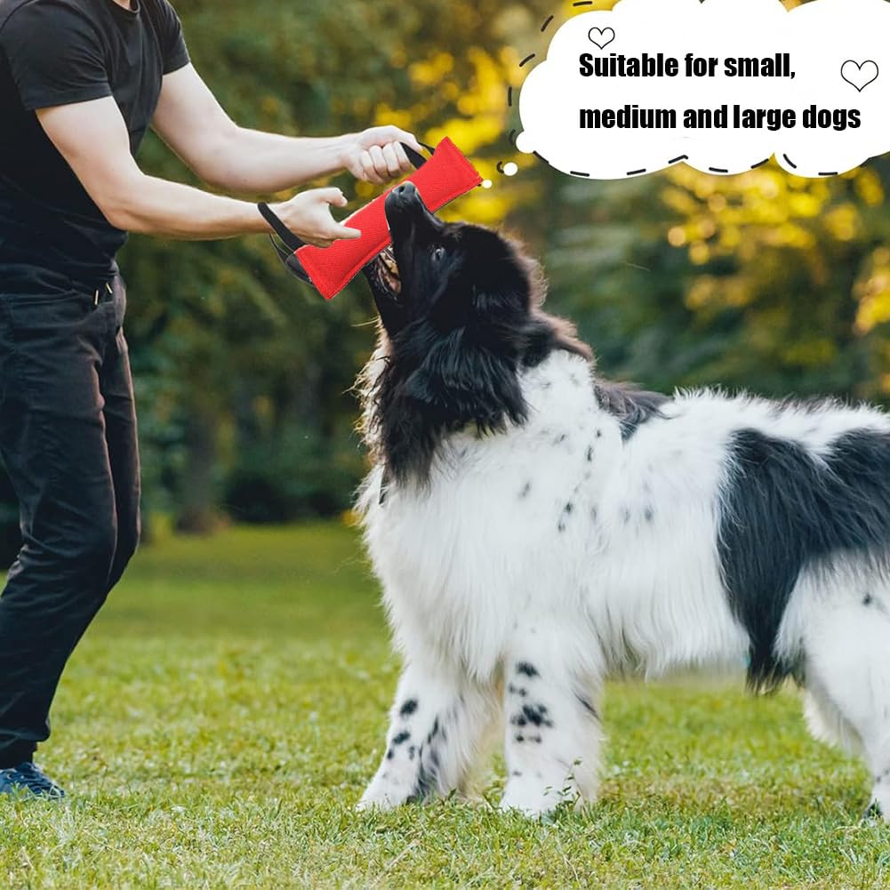 LZDGCC 2 Pack Tug of War Dog Toy, Interactive Dog Toys, Pet Tough Jute Bite Pillow with 2 Handles, Dogs Interactive Toy, Dogs Training Toys for Small and Medium