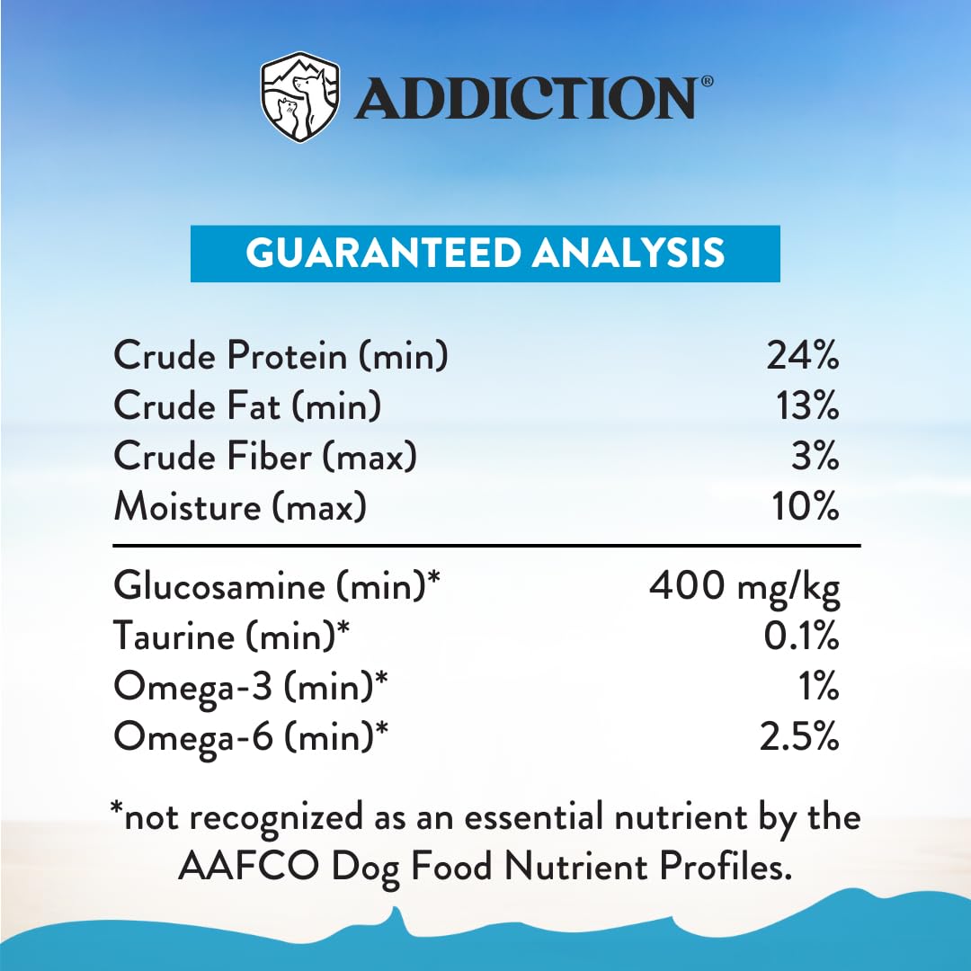 Addiction Salmon Bleu Grain-Free Dry Dog Food - Rich in Prebiotics to Support Skin, Coat & Cognitive Health - Salmon Recipe for All Dog Life Stages - Made in New Zealand 20 lb