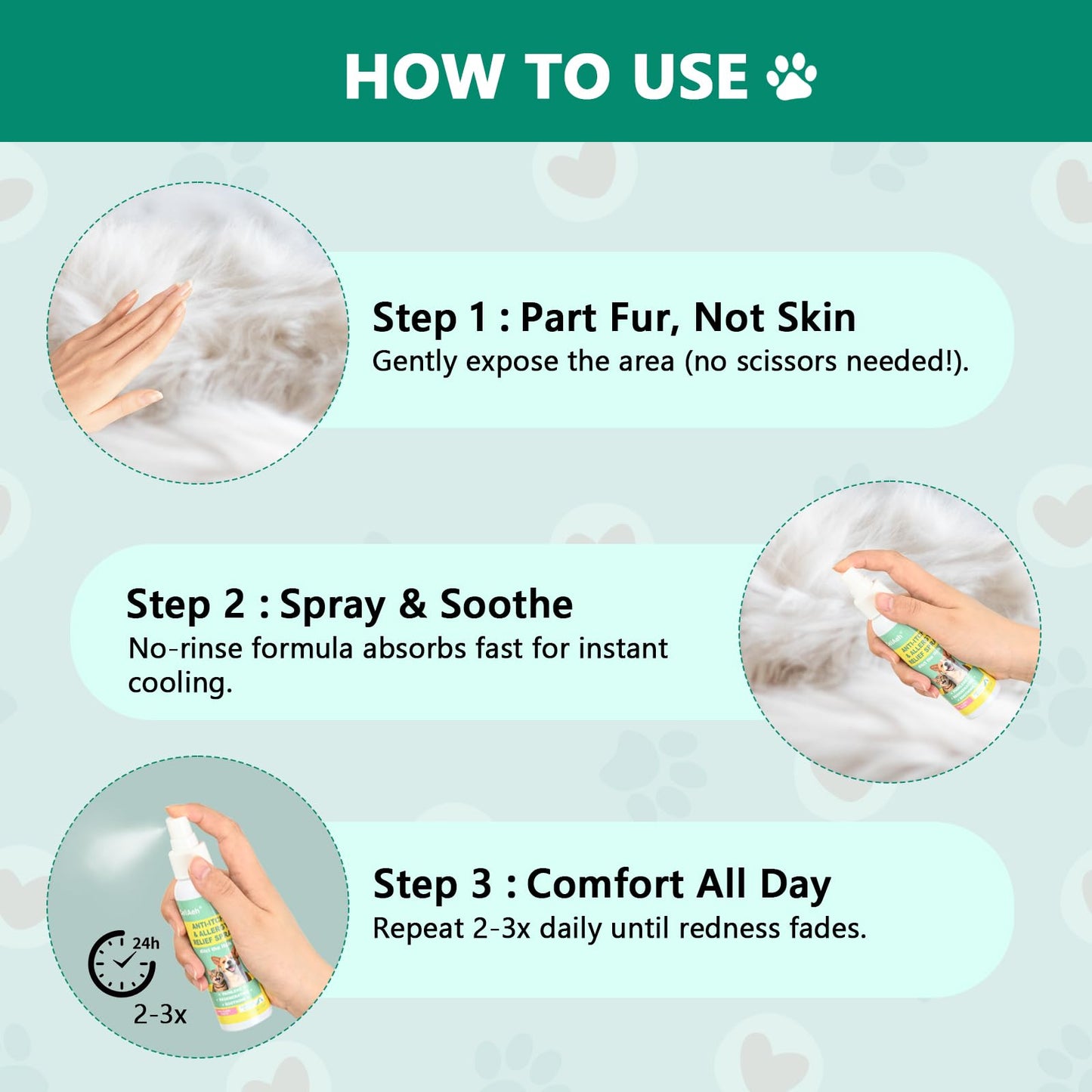 Hot Spot Spray for Dogs, Dog Itch Skin & Allergy Relief Spray, Itch Relief for Dogs and Prevents Chewing and Licking at Skin - Helps Alleviate Sensitive Irritated Dry Itchy Skin, and Dermatitis, 4oz