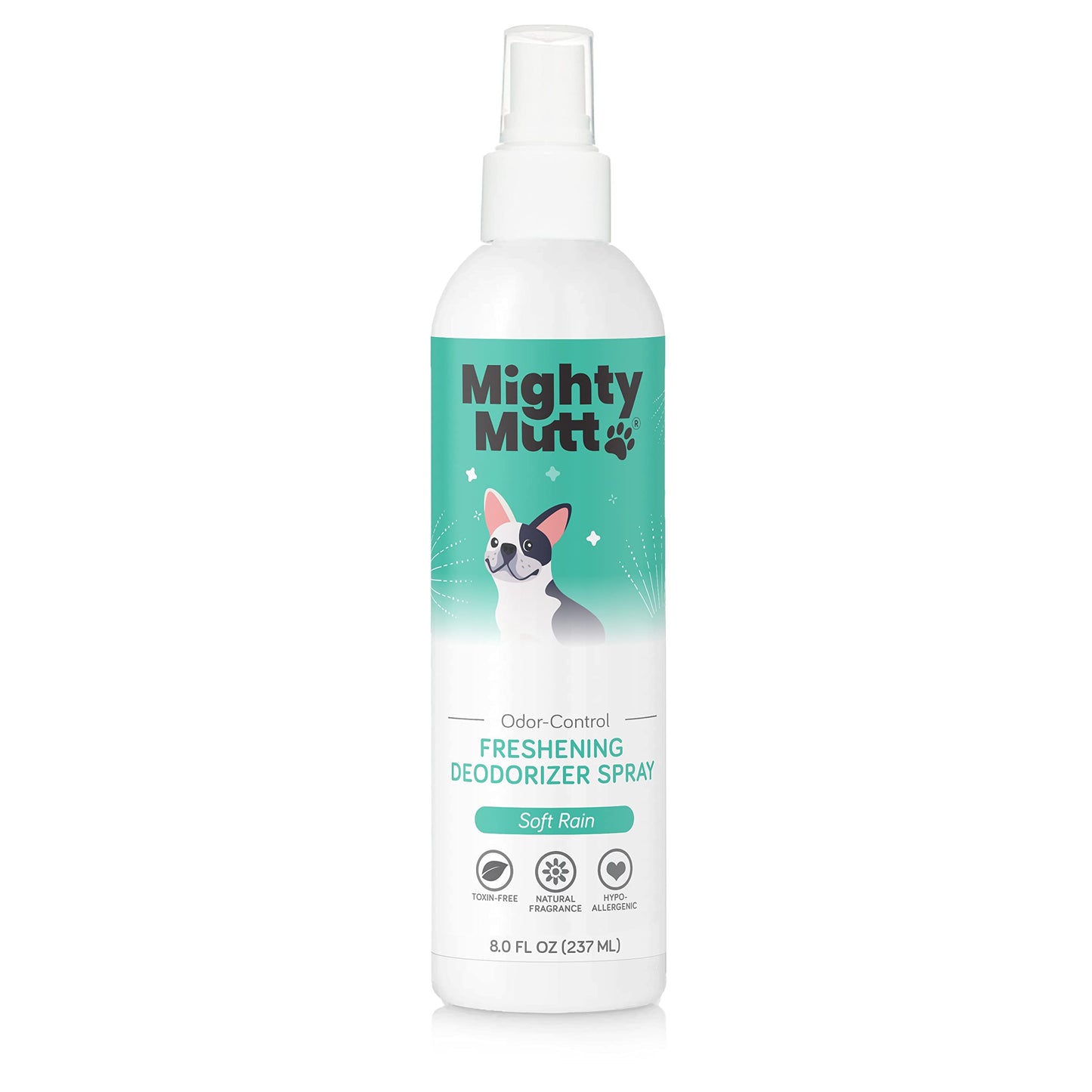 Mighty Mutt Natural Deodorizing Dog Spray | Odor Control and Freshening | Dog Spray for Smelly Dogs | Hypoallergenic, Calming and Moisturizing | Soft Rain, 8oz