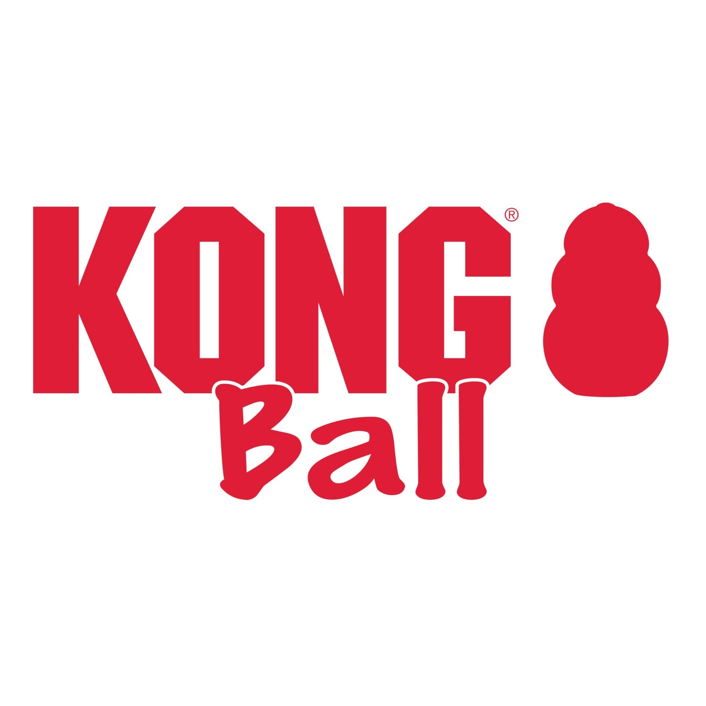 KONG Ball with Hole - Durable Dog Fetch Toy for Training, Interactive Playtime & More - Classic KONG Natural Rubber Ball - Red - For Large/Medium Dogs
