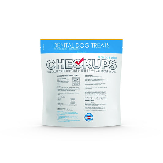 Checkups Dental Dog Treats for Oral Care, Fresh Breath & Plaque Control - 24 Treats, 48 oz. (2 Pack) - Delicious Chews for Happy and Healthy Dogs