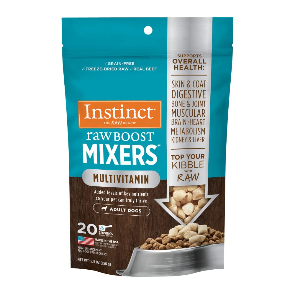 Instinct Raw Boost Mixers Multivitamin for Adult Dogs Freeze-Dried Food Topper, 5.5 oz. Bag