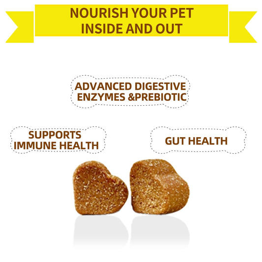 Probiotics for Dogs - Grain Free Digestive Support for Gut Health & Skin Comfort - Delicious Soft Treats with Prebiotics for Puppy, Adult & Senior Dog