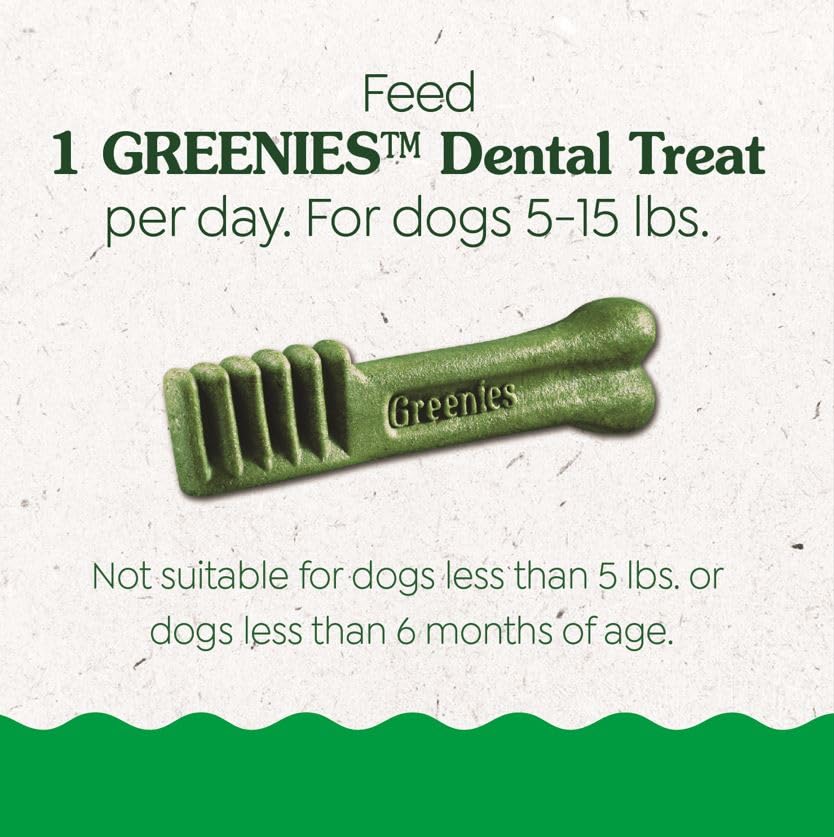 Greenies Puppy Teenie Size Dental Dog Treats, 6 oz. Pack (22 Treats)