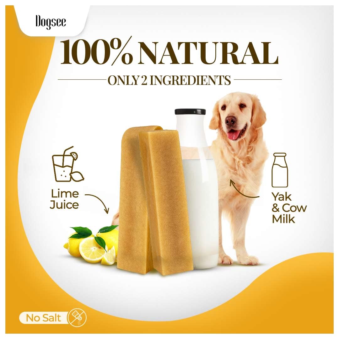 Dogsee Original Yak Cheese Himalayan Dog Chews 1lb (Small- 13 Bars) | 100% All Natural | Dog Treats Small Breed | Dog Chews Long Lasting for Aggressive Chewers | High Protein | Dental Sticks