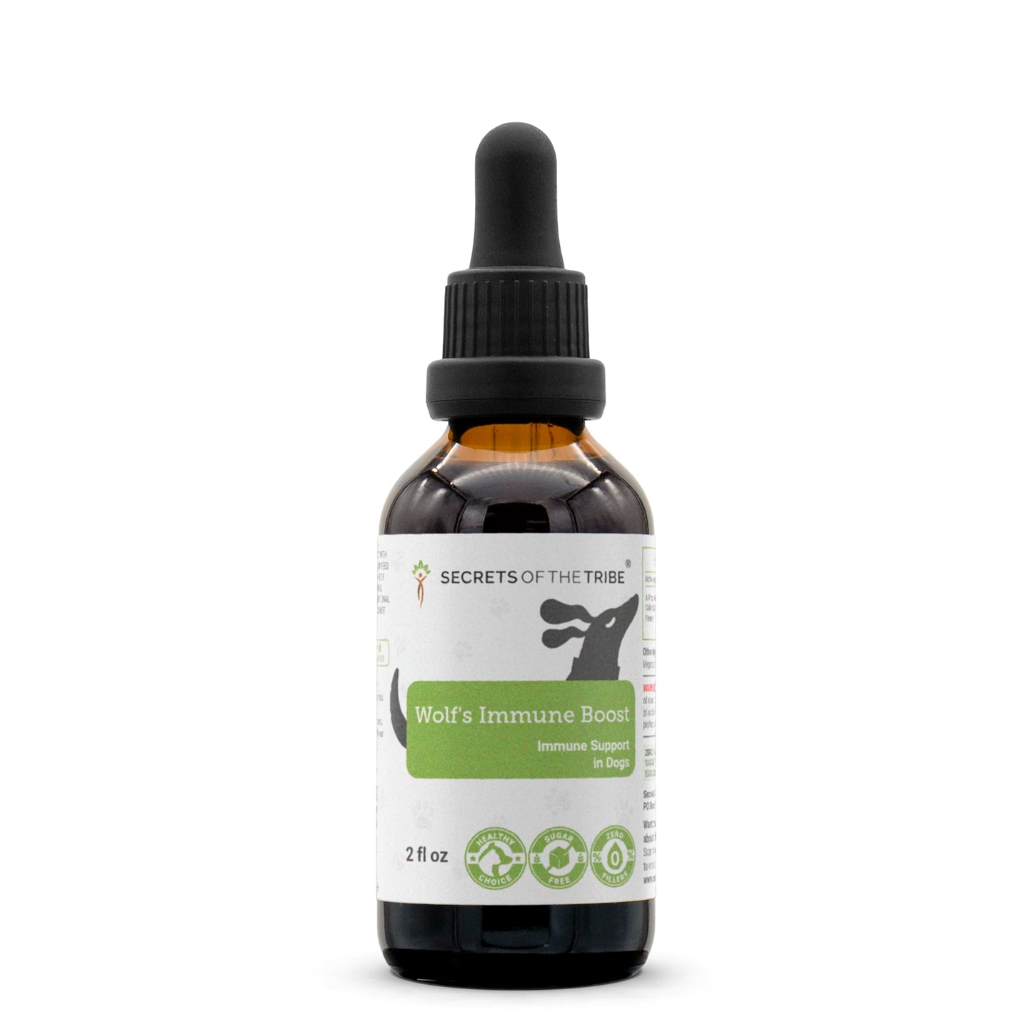 Wolf's Immune Boost | Natural Herbal Dietary Supplement for Dogs | Immune Support in Dogs | Alcohol-Free Extract, Elder Flowers, Calendula, Dandelion Root, Lemon Balm, Fennel 2 oz