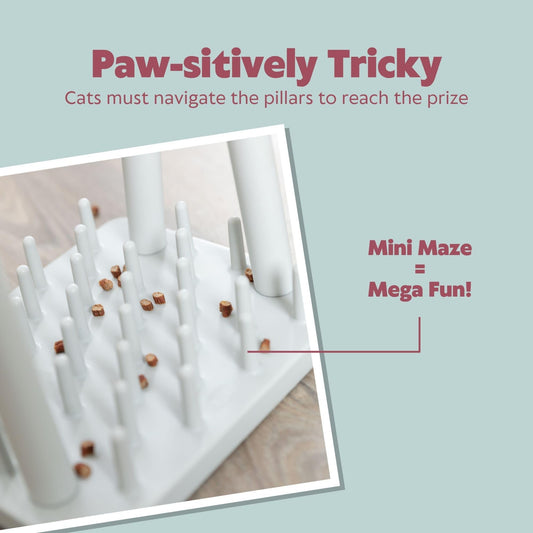 TRIXIE Cat Activity Turn Around Strategy Game, Slow Feeder, Interactive, Treat Toy, All Breed Sizes 9 x 7 x 13 in.