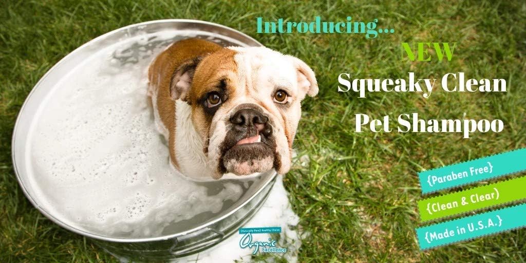 Organic Excellence Mild Dog Shampoo, Great for All Pets: Dogs, Puppies, Cats, Horses, Formulated for Sensitive Skin, Made with Aloe and Nourishing Botanicals - 16oz