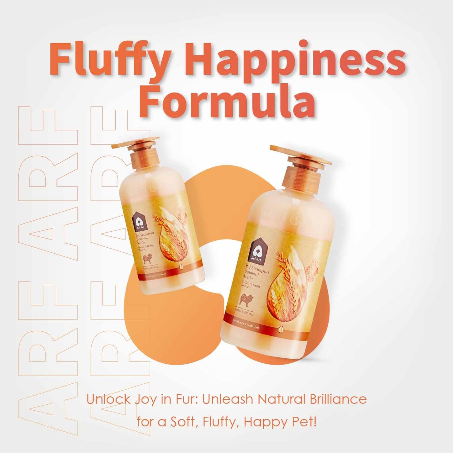 Arf Arf Dog Shampoo Softening Formula, Soften & Fluffy Oatmeal 16oz—Plant-Based 4-in-1: Cleans, Conditions, detangles, moisturizes. Oatmeal & Honey Soothe Itchy Skin. Hypoallergenic. Made in Taiwan.