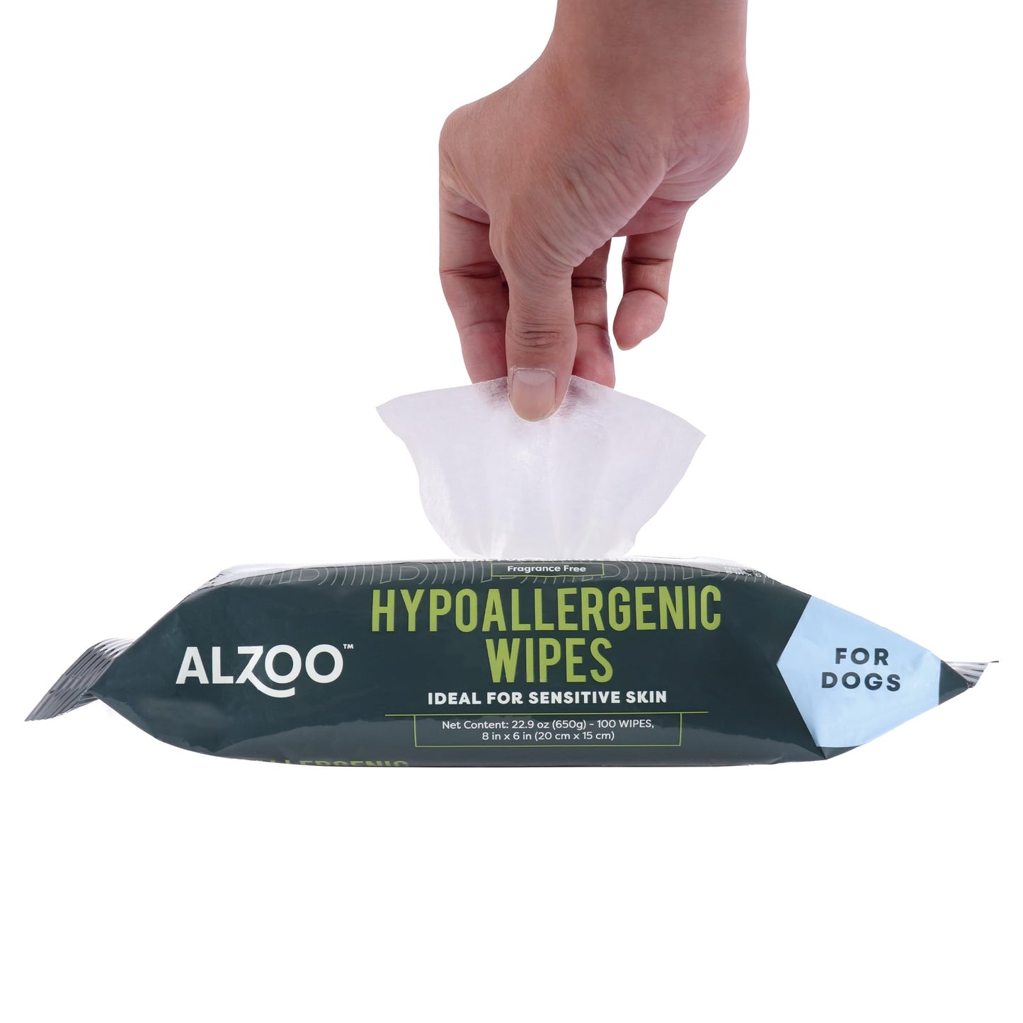 ALZOO Hypoallergenic Bundle for Dogs, Grooming Wipes and Sensitive Shampoo, 100% Plant-Based Active Ingredients, Made in USA
