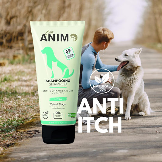 Hypoallergenic Pet Shampoo & Conditioner for Cats and Dogs, 200 ml, with Organic Moroccan Argan Oil, Natural, Paraben Free, Cruelty Free (Anti-Itch)