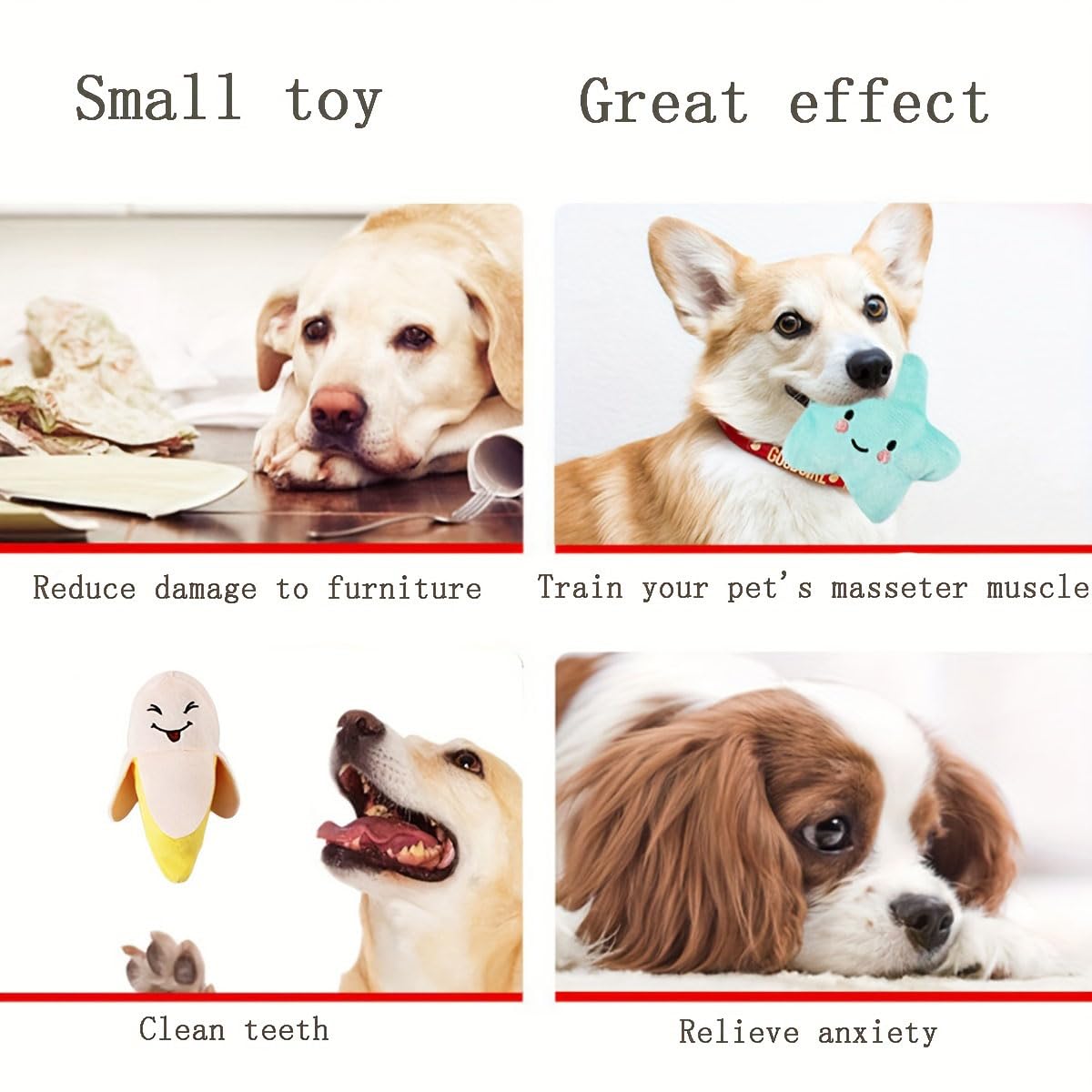 FetehYuin 5/10/15/20/30pcs Interactive Cotton Puppy Toy Bundle - Tough, Durable Playtime Chews for Small to Medium Dogs - Assorted Audible Squeak Toys for Everyday Fun (25pcs（Random delivery）)